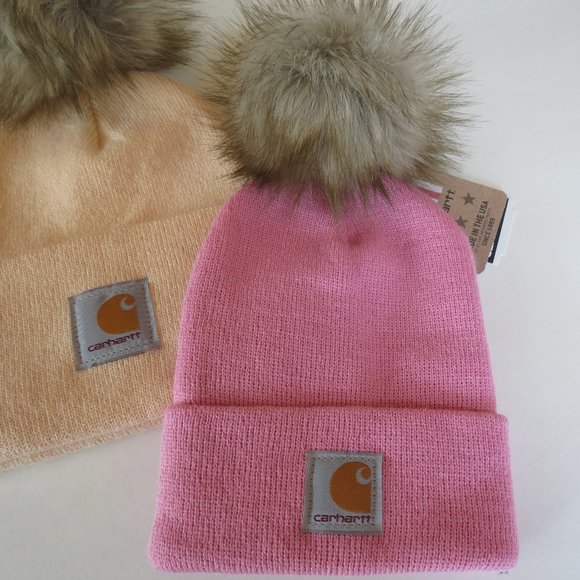 Carhartt Beanie Handmade in USA Pom Cap Set